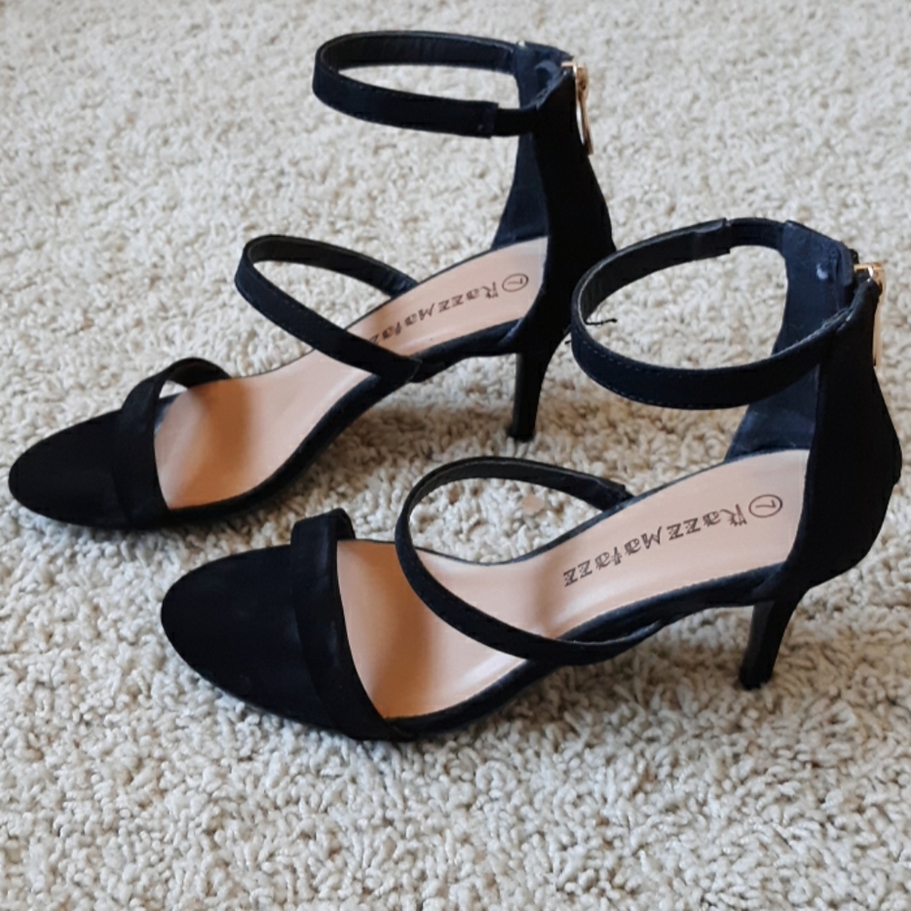 Black Strappy Heels